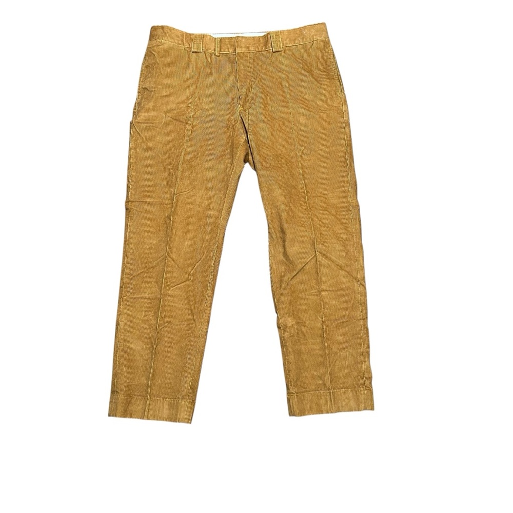 L.L. Bean Corduroy Soft Pants Mens 38x30 Tan Camel Cotton Modal Trouser